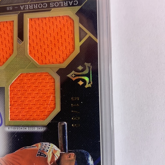 2016 Topps Carlos Correa Patch Auto 51/99 #RFP-CC (MISC7) - Picture 4 of 4